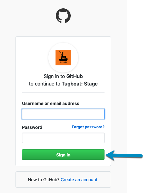 Sign into GitHub