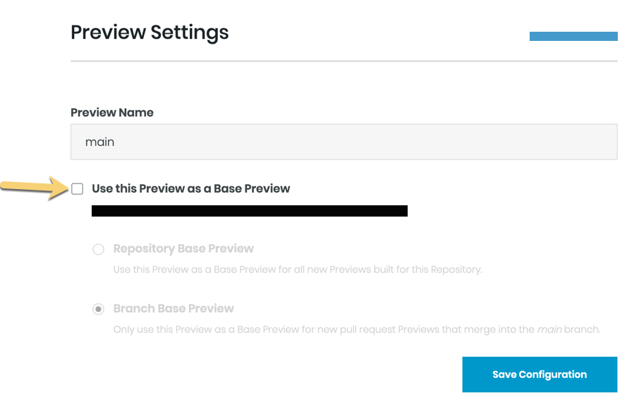 Click the checkbox to set this Preview as a Base Preview